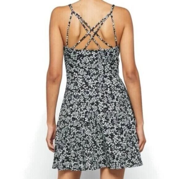 Nine Britton Stitch Fix Womens Blue Floral Strappy Knit A-Line Dress - Picture 5 of 6